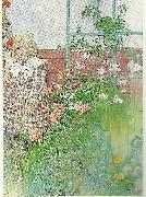 Carl Larsson stott- flicka vid spalier Germany oil painting artist